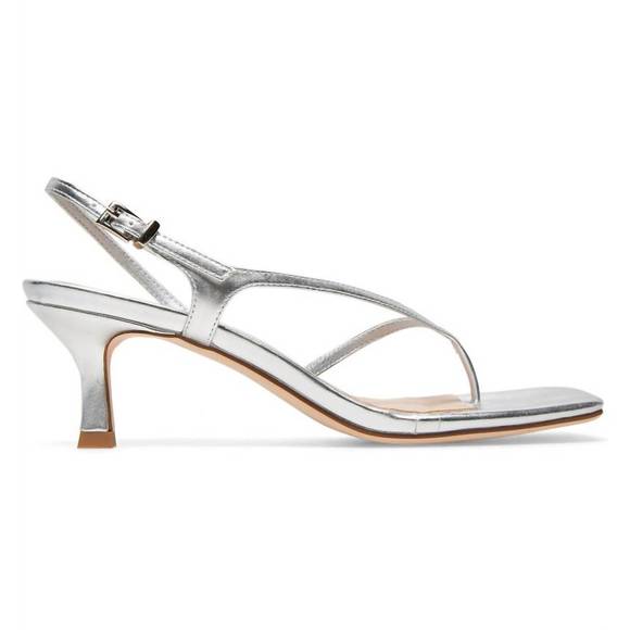 NEW SILENT D dallasy sandal in metallic silver - Picture 2 of 3